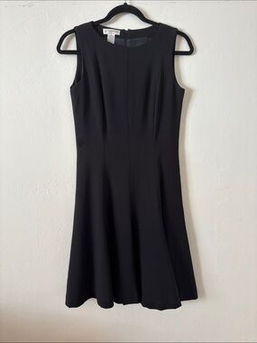 FINAL! Liz Claiborne Little Black Dress Sleeveless Midi Fit-and-Flare